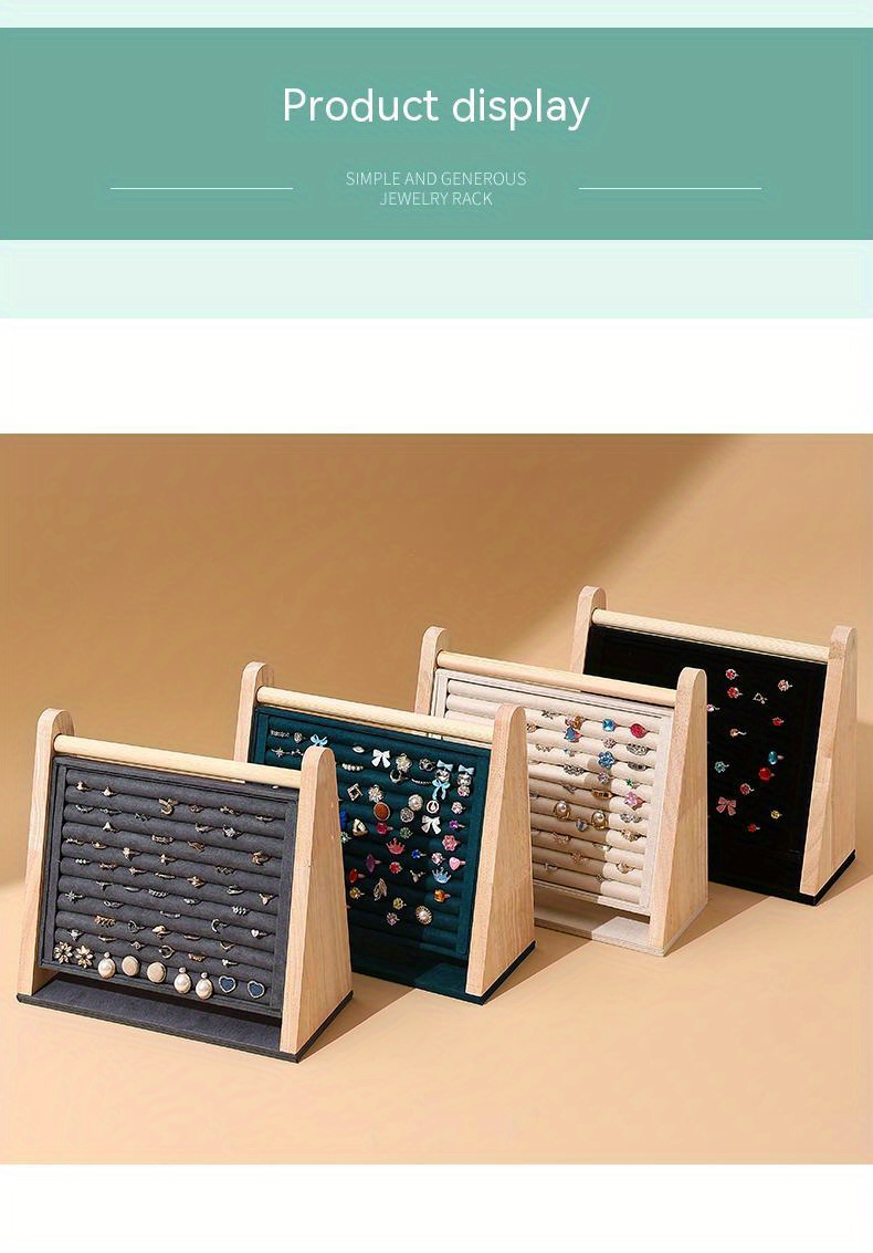 1шт. деревянная резиновая древесина кольцевая выставочная стойка для серег, стойка для хранения, для подарков, детали 8