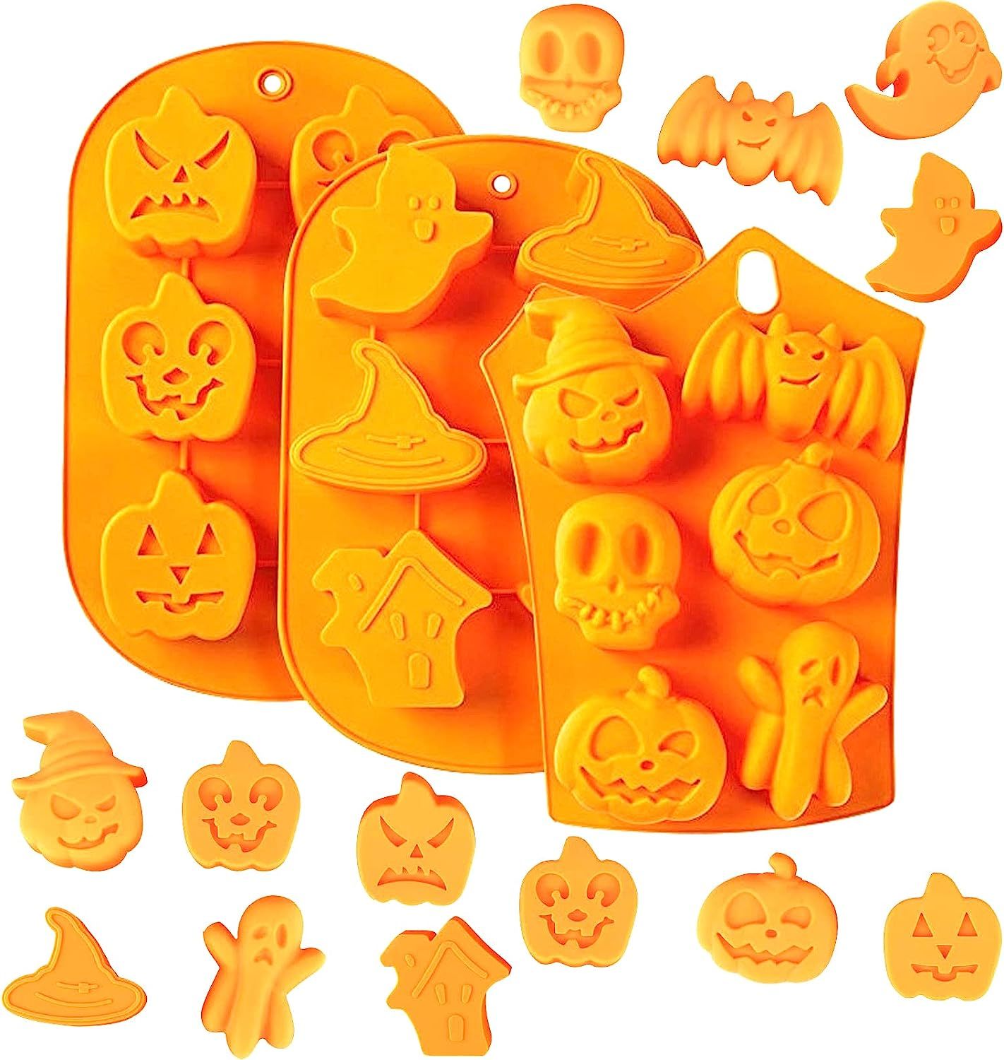  Creative 3D Skull Halloween Bakeware, 6 Grids Haunted Skull  Cakelet Pan, Non-Stick Handmade Soap Molds Chocolate Jelly Fondant Cake  Baking Mold Ice Cube Maker for Party Decor Gift: Home & Kitchen