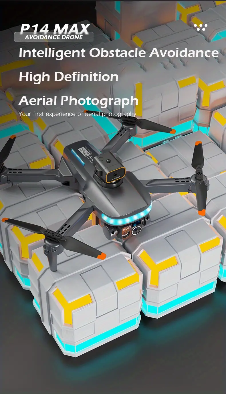 drone with four cameras optical flow positioning steady altitude hovering headless mode trajectory fight real time image transmission one key take off landing christmas gifts for adults details 0
