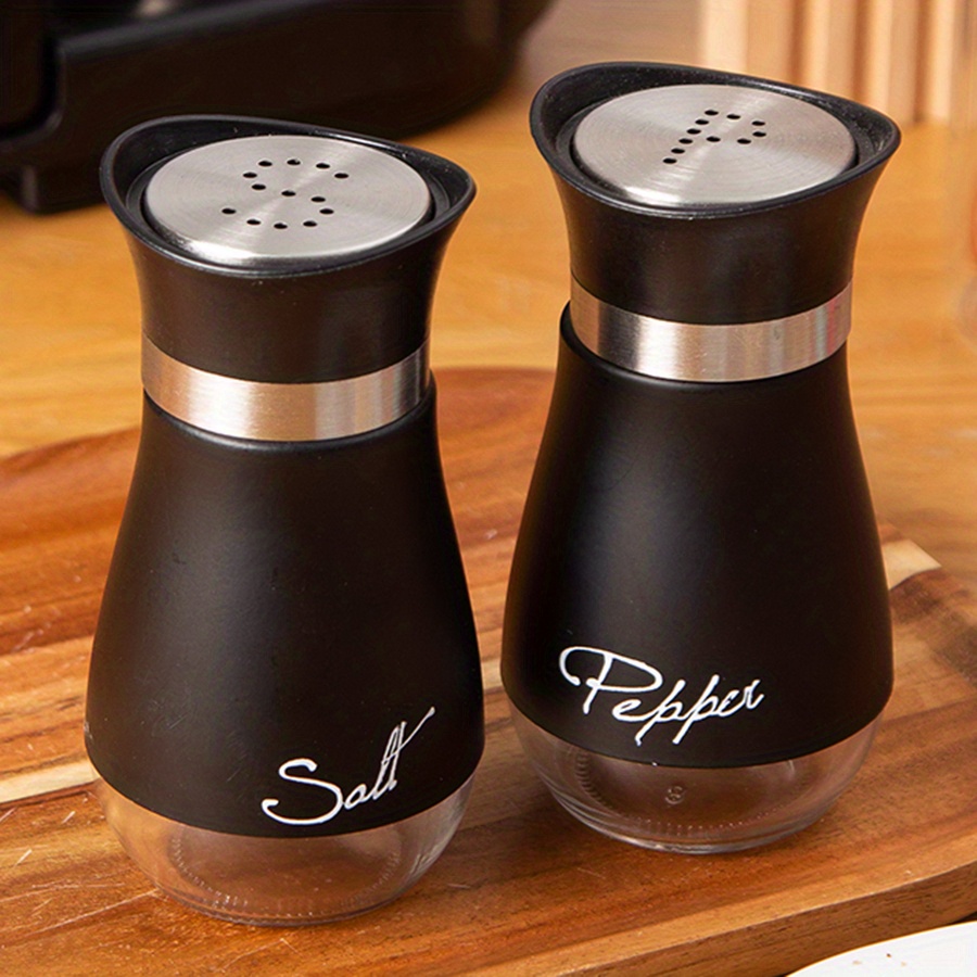 2cps Salt And Pepper Shakers Set Glass Salt Shaker With - Temu