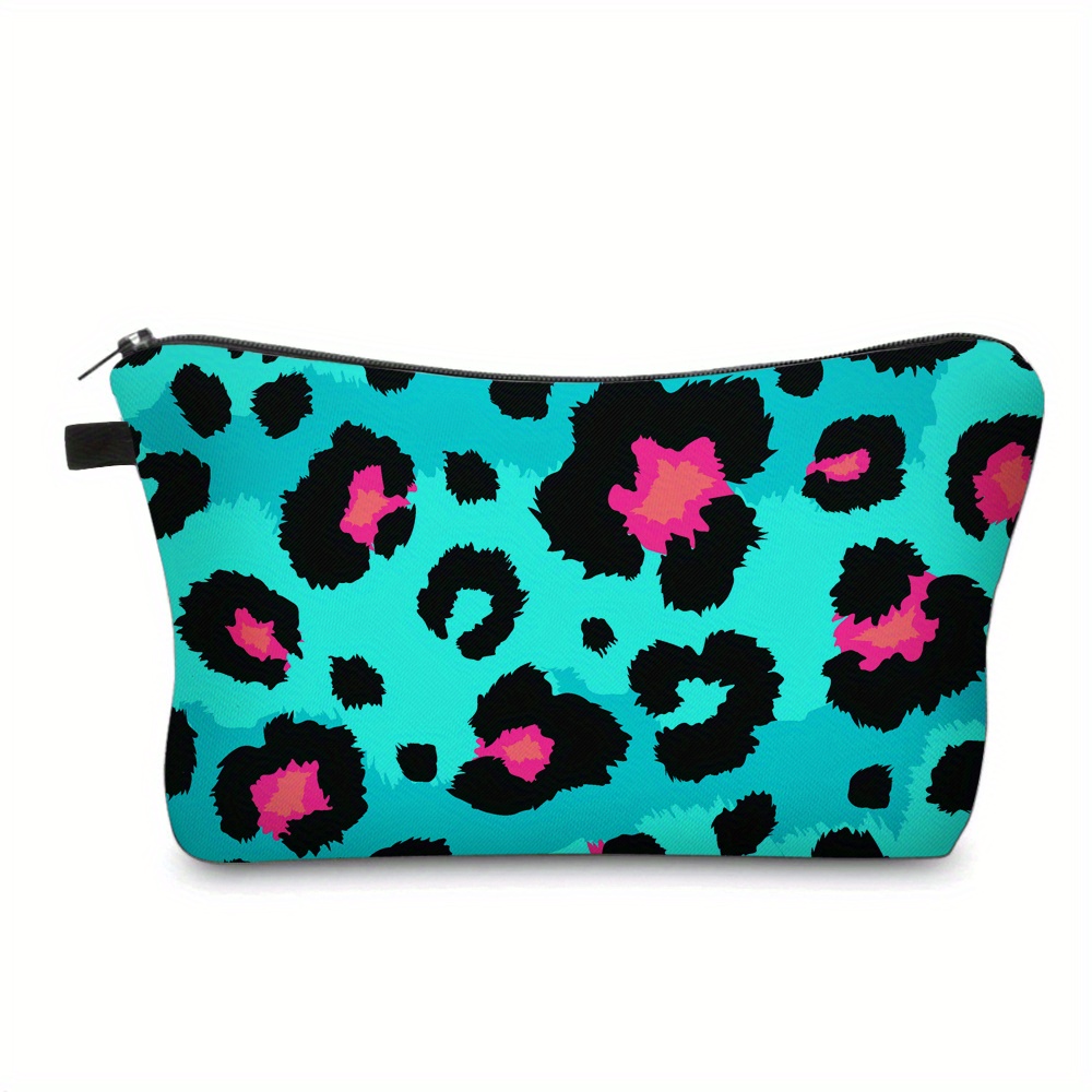 Image of 3d Printed Leopard Makeup Bag, Cute Fashion Wallet Cosmetic Pouch Portable Organizer Travel Makeup Case Holiday Gift 51488