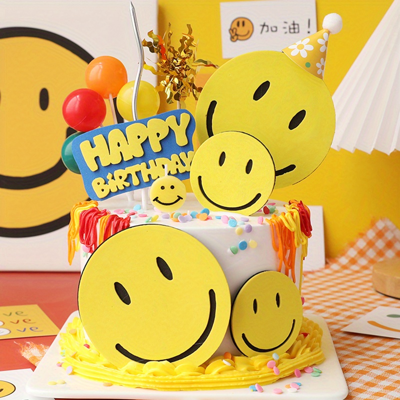 Amazon.com: One Happy Dude Cake Topper-One Cool Dude Cake Topper,Smiley Face  One Cake Topper for One Happy Dude 1st Birthday Decorations,Hippie First Birthday  Decoration : Grocery & Gourmet Food