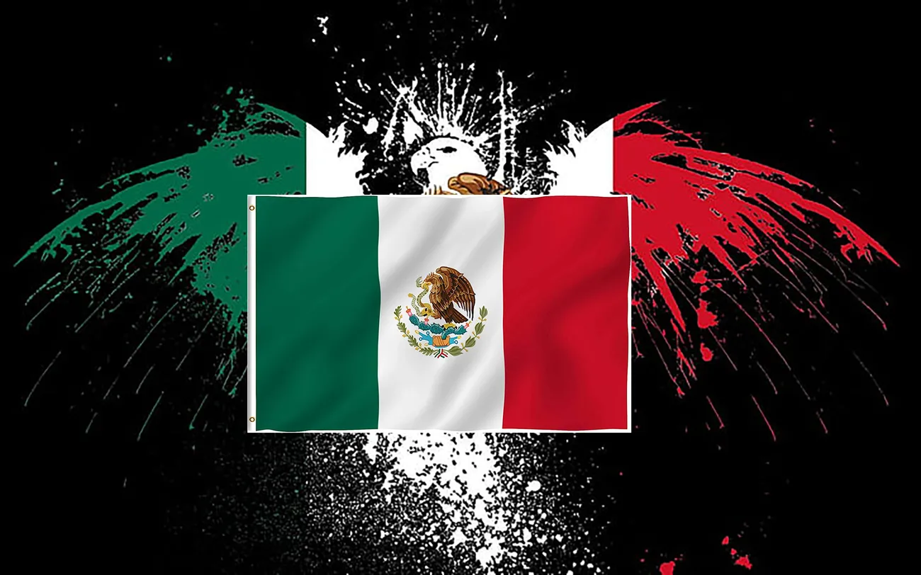 Mexico Flag Hanging Printed Red White Green Mexican - Temu