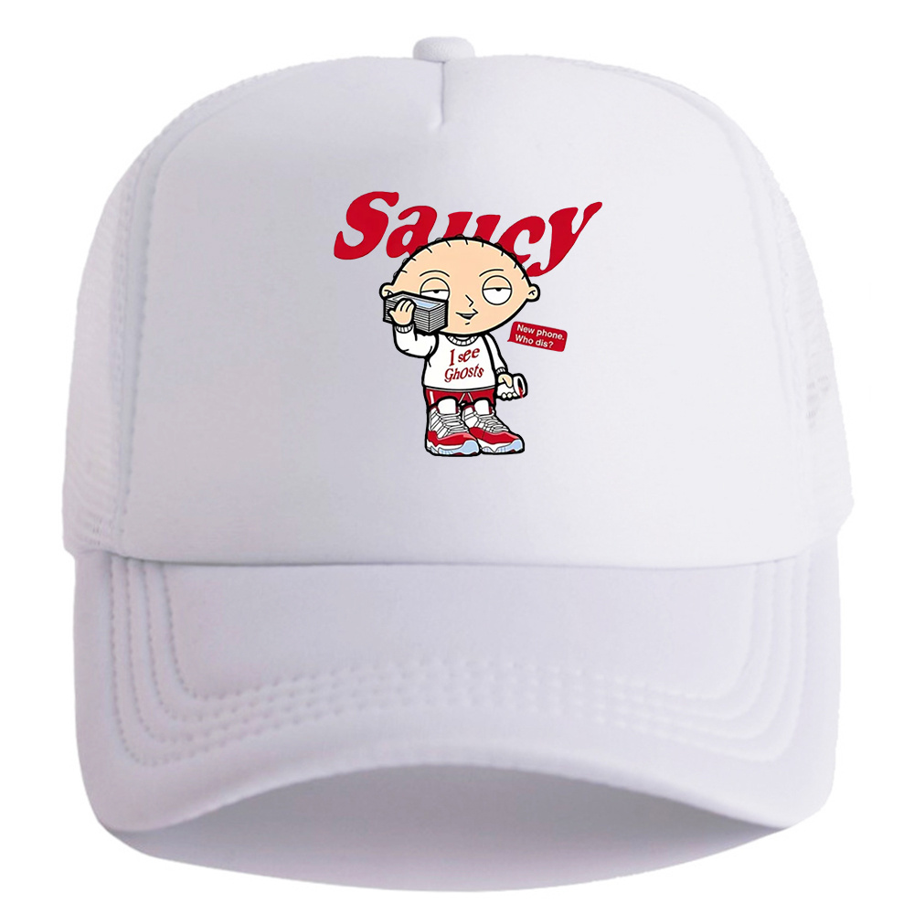 Sunshade Adjustable Baseball Cap with Cartoon Embroidery