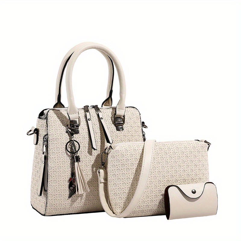 Women Handbags 3 Pcs Bag Set Crossbody Bags For Women Geometric