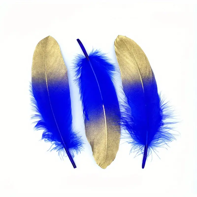 HaiMay 50 plumas doradas para manualidades, bodas, decoración de fiesta en  el hogar, plumas de ganso de 6 a 8 pulgadas, plumas de ganso doradas