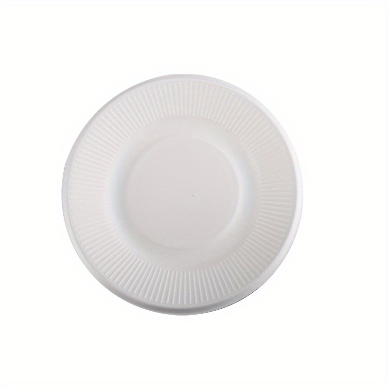 Disposable Paper Plates for Party Dinner Plate White Bulk 8.5 Inch