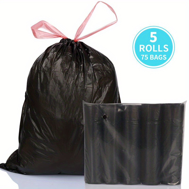 Small Trash Bag, Garbage Bags Bathroom Trash Can Liners For Bedroom Home  Kitchen 75 Counts,household Kitchen Bin Bag - Temu