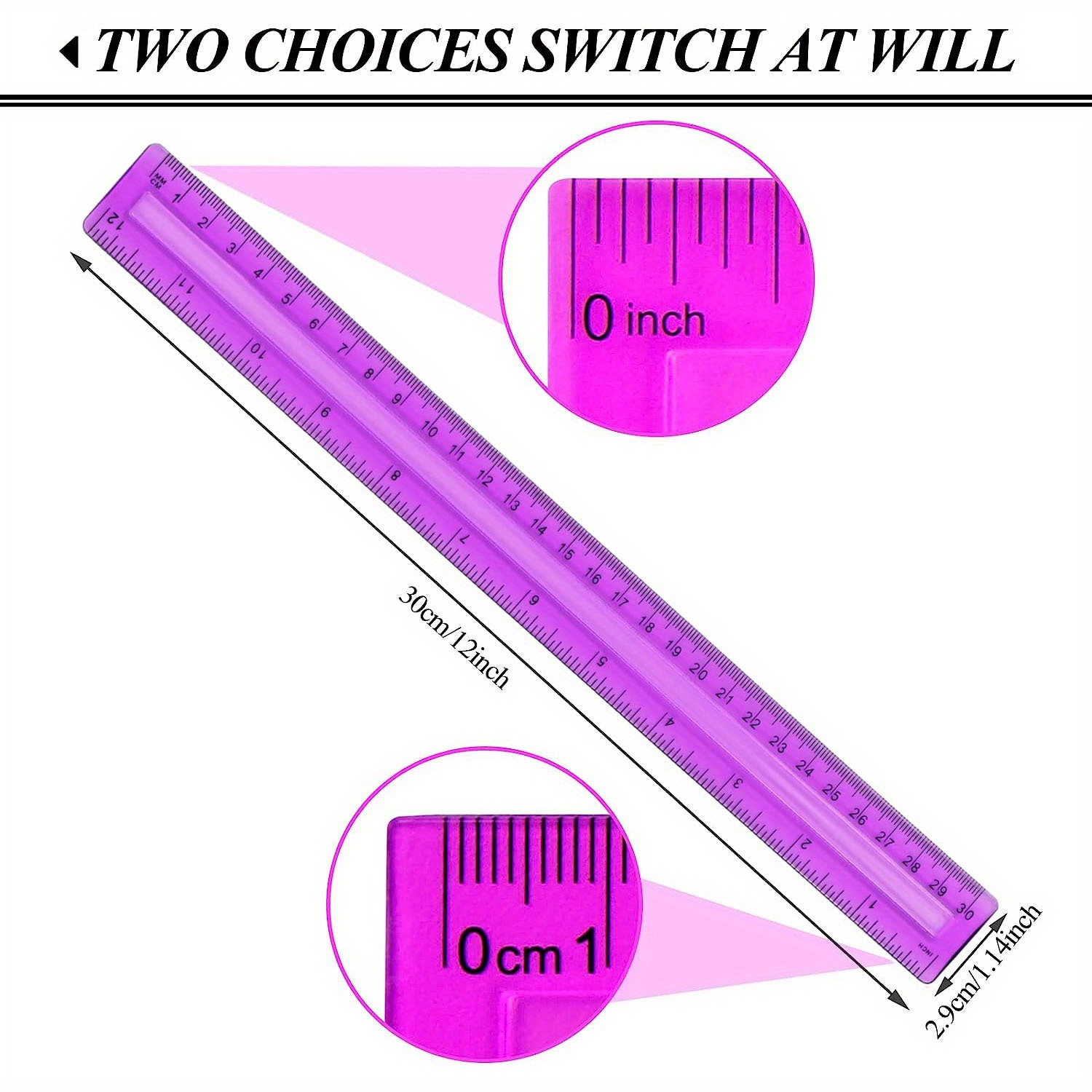 Clear Ruler Plastic Rulers Transparent Assorted Color With - Temu Australia