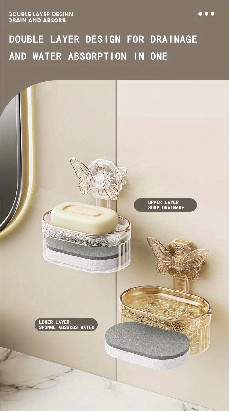 Butterfly Self-Adhesive Soap Holder - ApolloBox