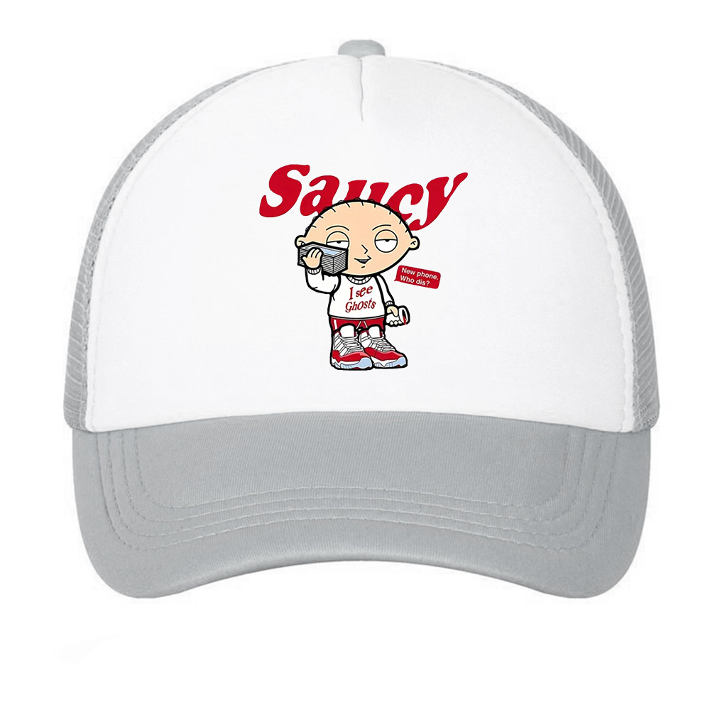 Sunshade Adjustable Baseball Cap with Cartoon Embroidery