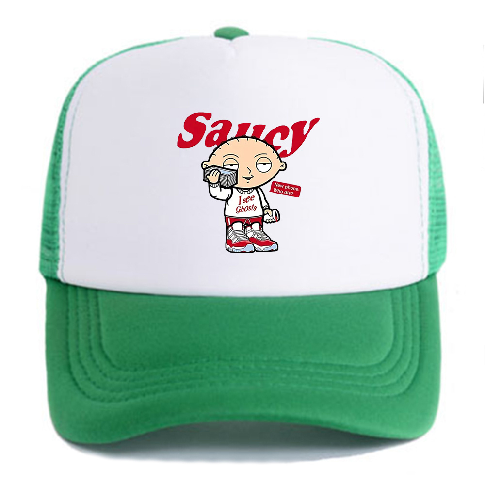 Sunshade Adjustable Baseball Cap with Cartoon Embroidery