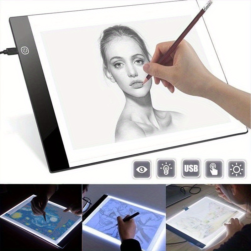 Almohadilla de luz de pintura de diamante alimentada por USB y tablero de  luz LED