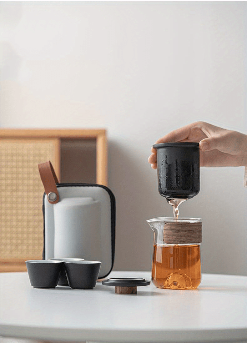 Travel Tea Set Outdoor Tea Making Pot Kung Fu Tea Set 1 Pot Temu