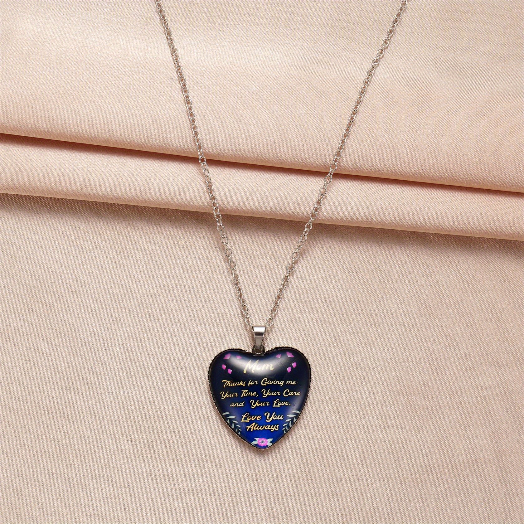 To My Daughter Delicate Heart from Mom, Christmas Necklace for