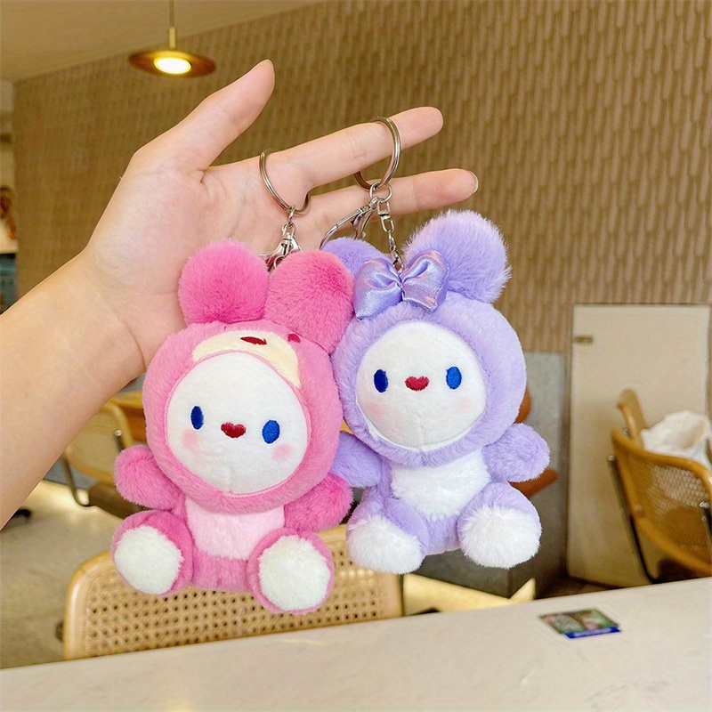 1pc Rabbit Doll Plush Pendant Grab Machine Doll Doll Bag Keychain Plush Toy