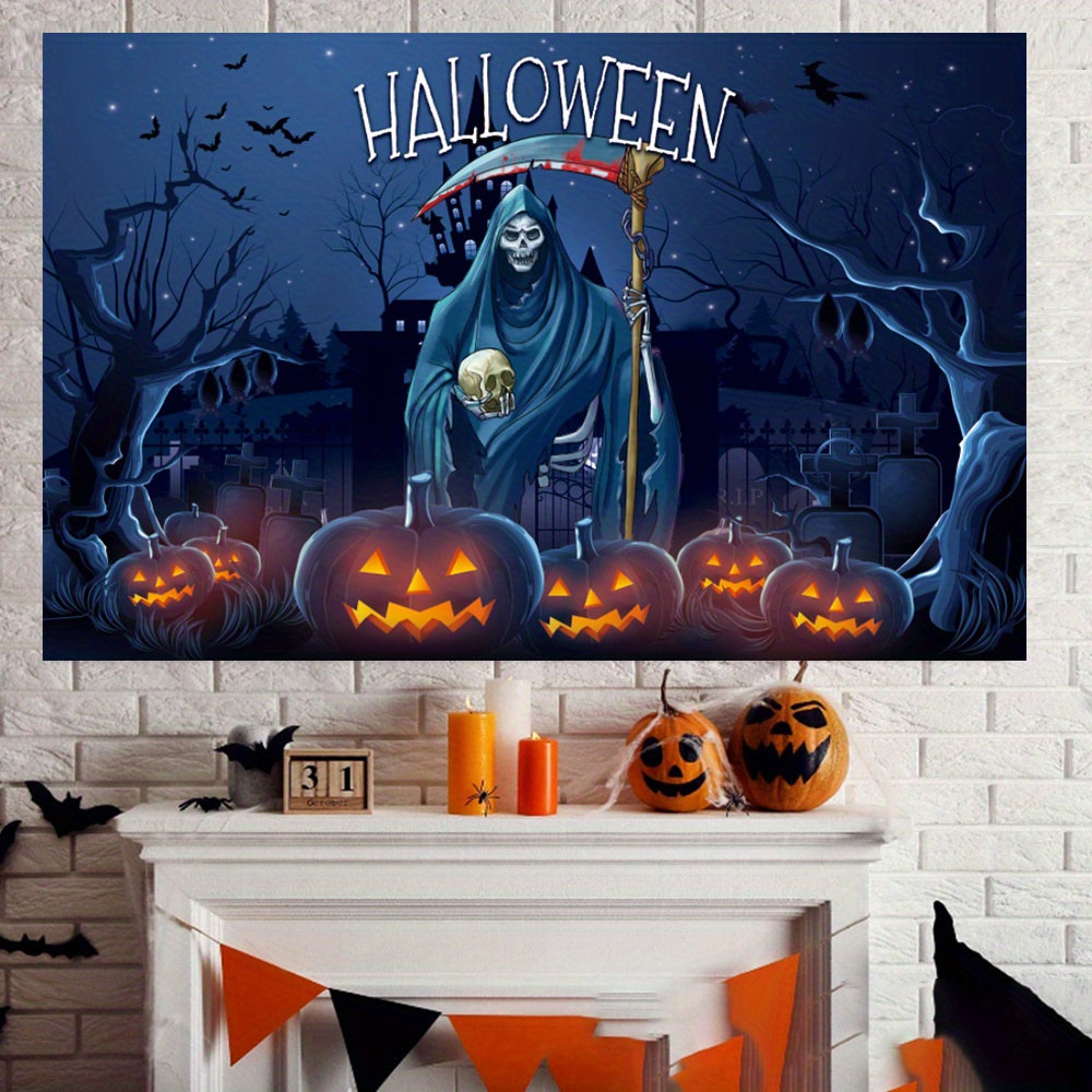 Halloween Banner Horror Atmosphere Scene Decoration Hanging - Temu
