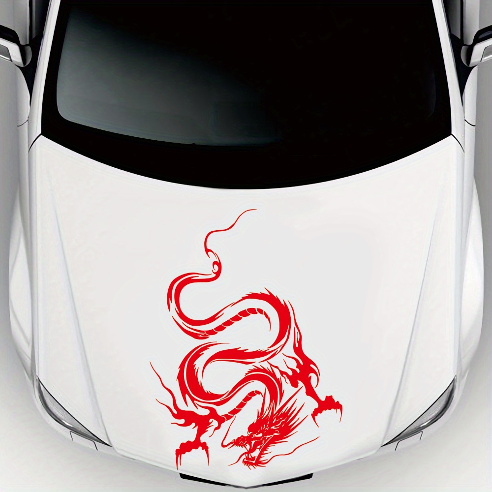 D131 Dragon Totem Machine Cover Car Stickers Modified Car - Temu