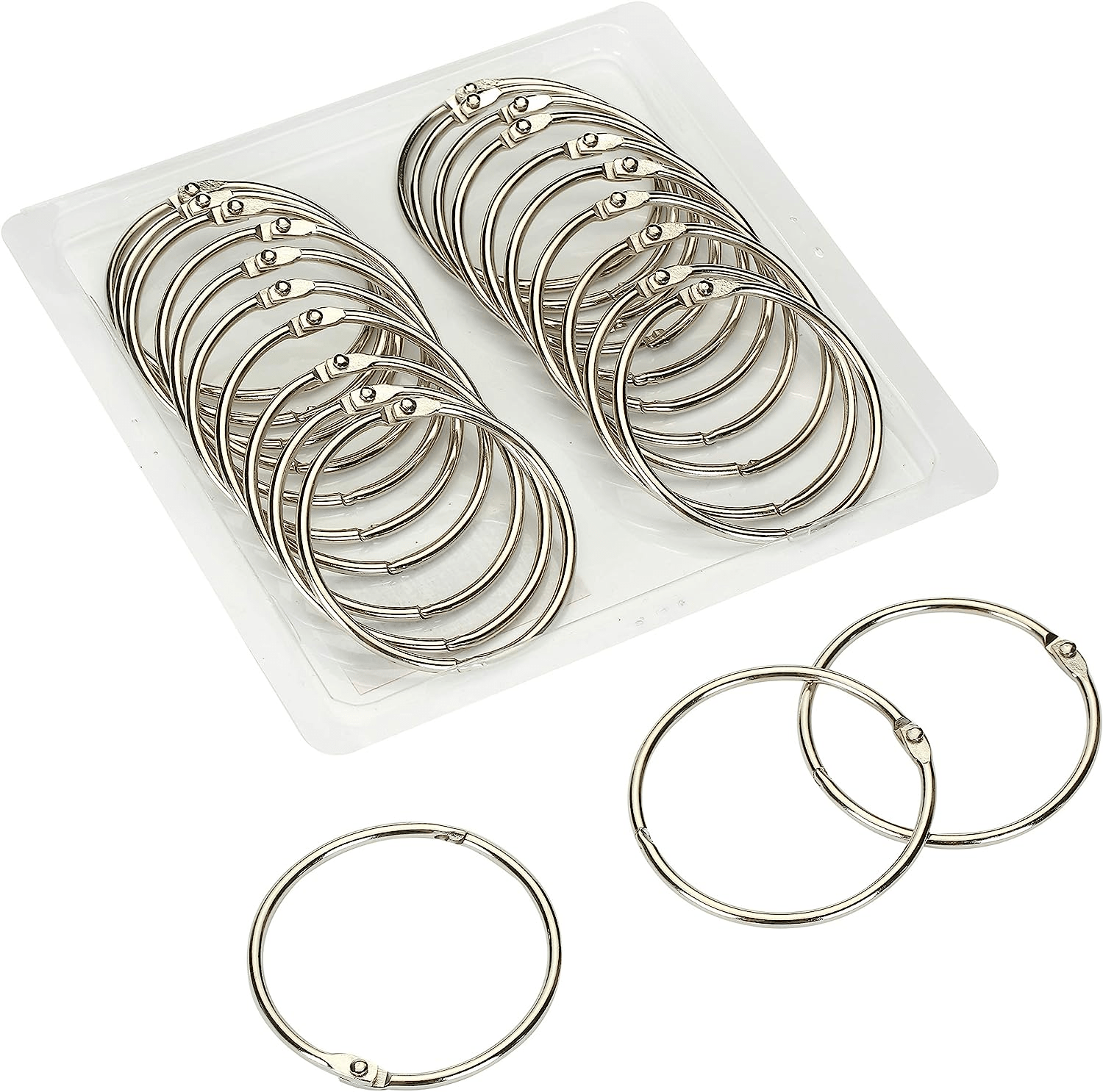  3 anillos de metal para tarjetas de índice, anillo de carpeta de  hojas sueltas para calendario, tarjetas flash, anillos de tarjetas de  índice, anillos de libros, ganchos de anillo (dorado) 