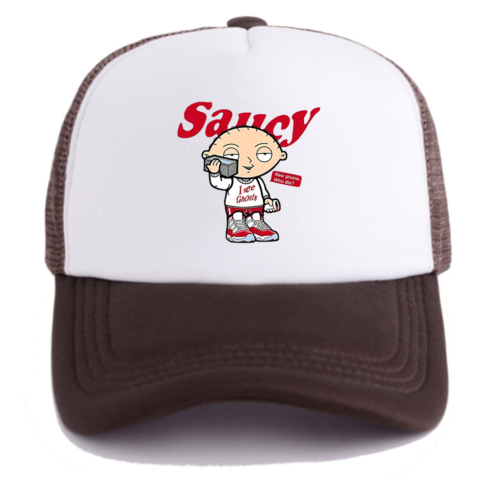 Sunshade Adjustable Baseball Cap with Cartoon Embroidery