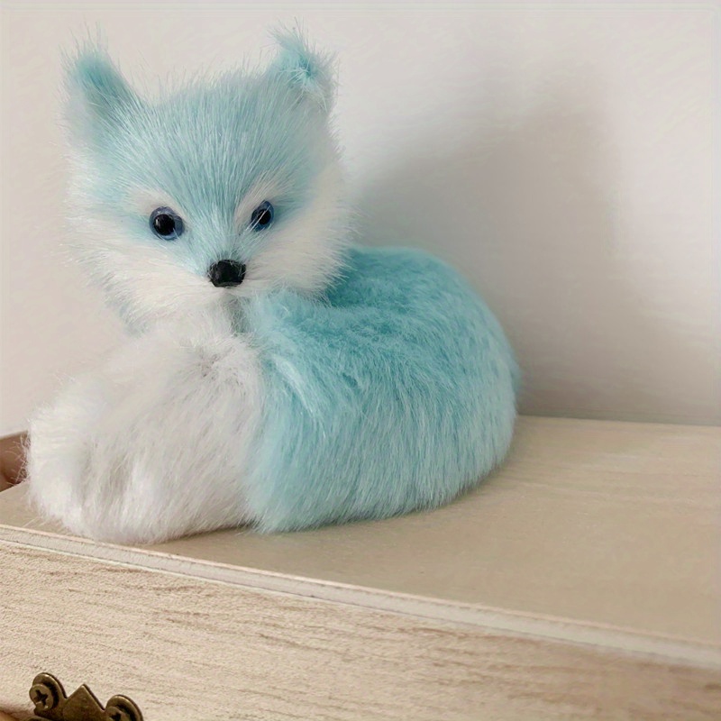 Fox Plush Simulation Plush Fox Cute Realistic Plush Doll - Temu