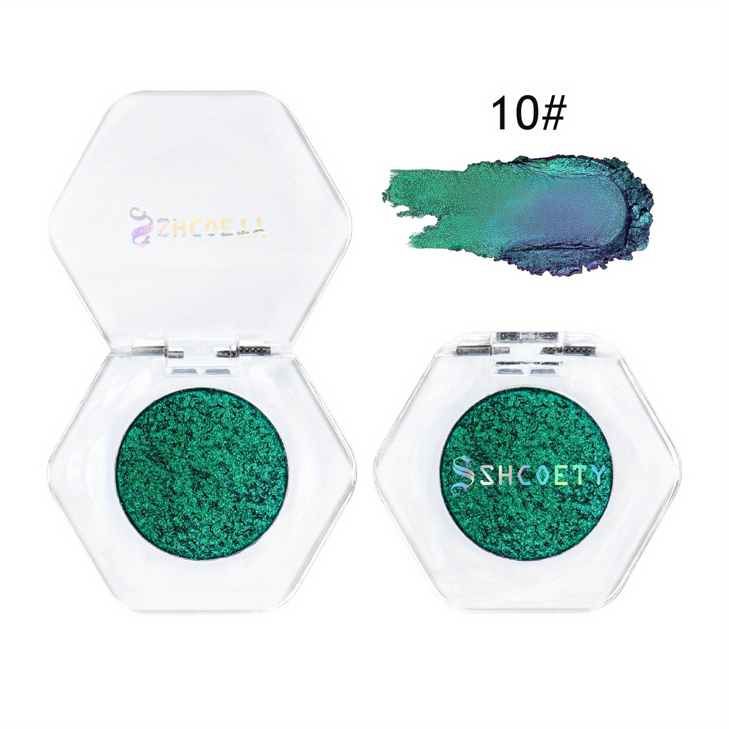 Glitter Eyeshadow Powder, Long Lasting Chrome Chameleon Holographic  Eyeshadow Powder Pigment Eye Makeup For Women Cosmetic