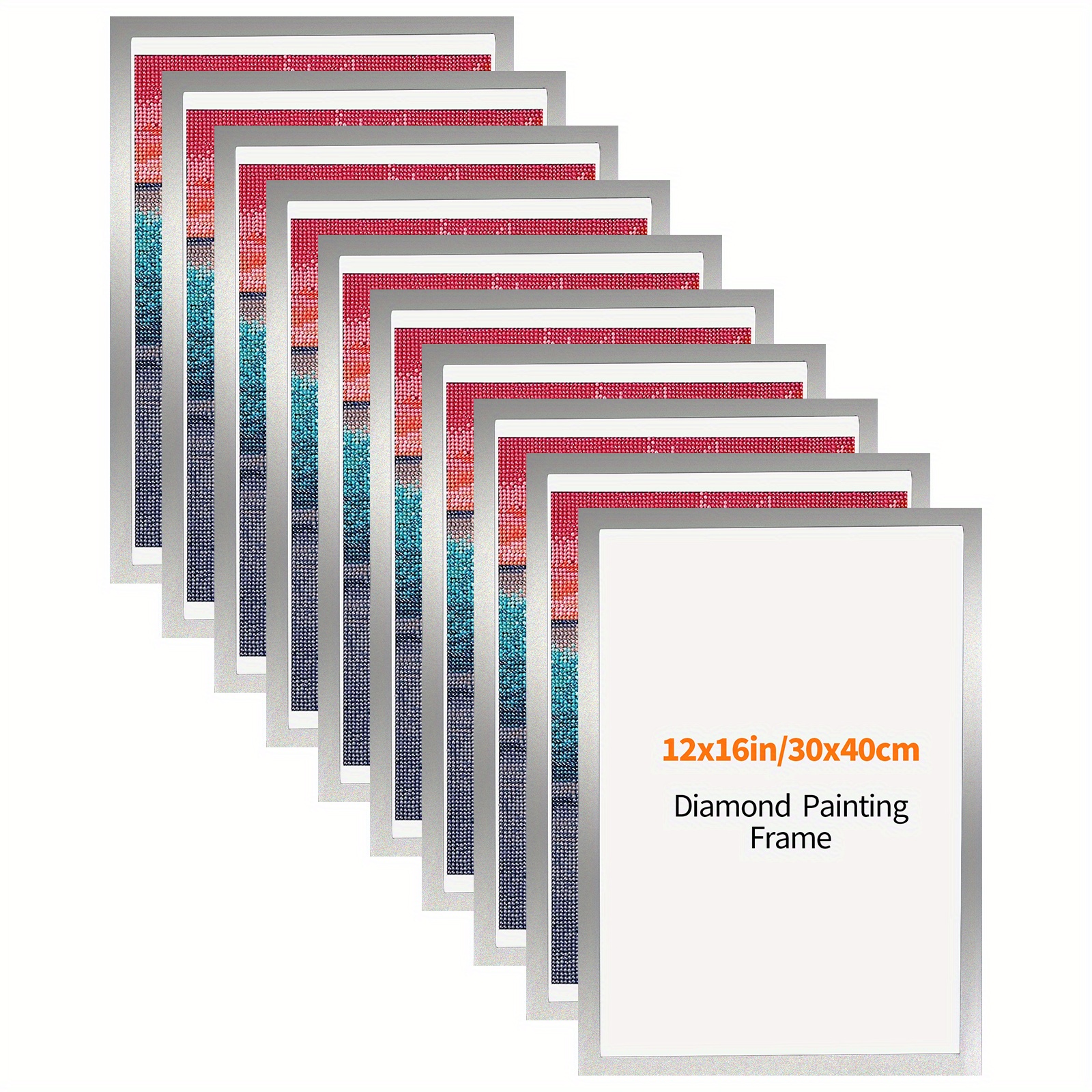 Diamond Painting Frames, Frames for 12x16in/30x40cm Diamond Painting  Canvas, Magnetic Diamond Art Frame Self-Adhesive, Diamond Painting Frames  for