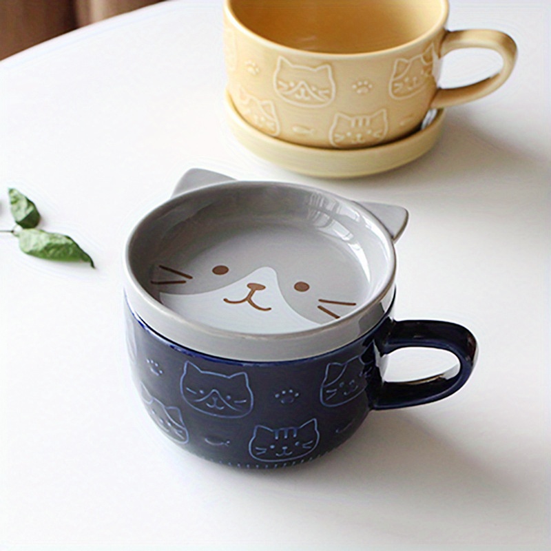 Cartoon Tulip Ceramic Cups Milk Oatmeal Mug High Appearance Twist