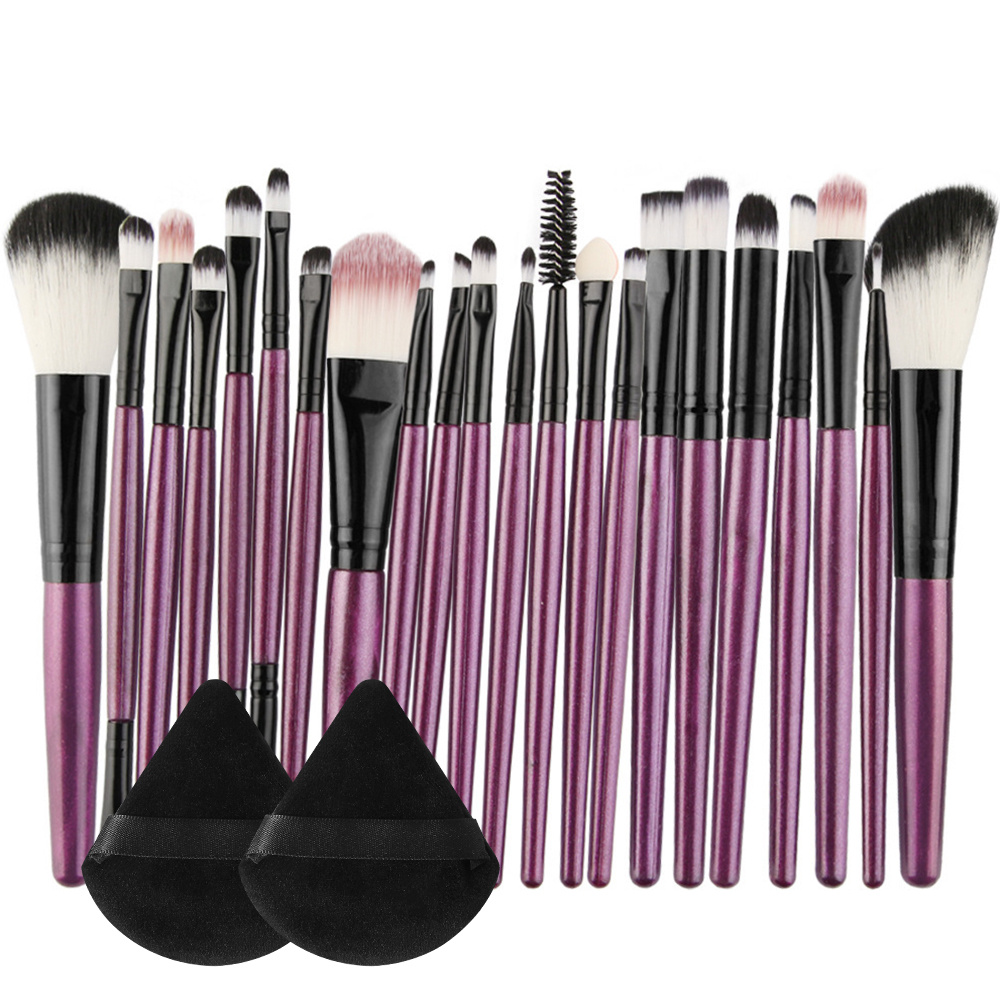 Complete Function Makeup Brush Kit With Triangle Powder Puff - Temu