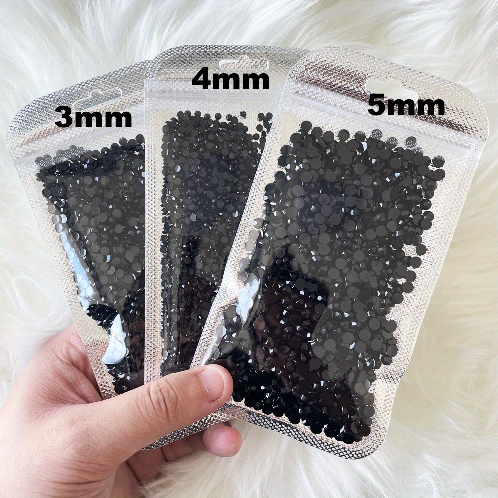 Resin Black Rhinestones Flatback Black Ab Rhinestones Nail Art