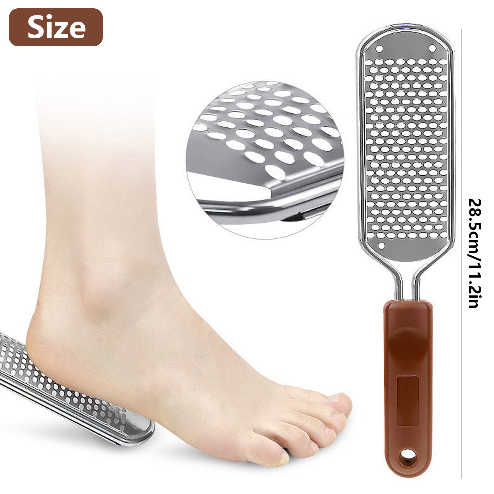 Professional Metal Foot Scrubber For Pedicure And Dead Skin Removal - Callus  Remover And Shaver For Feet - Professional Rasp For Foot Care - Temu Greece