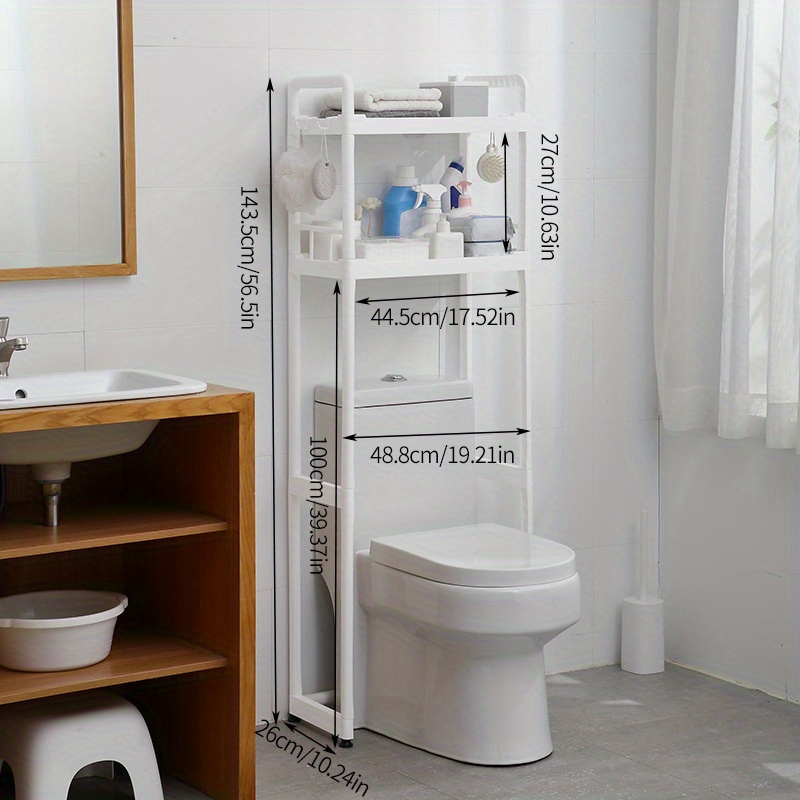 Over The Toilet Storage Cabinet Space-Saving Bathroom Organizer