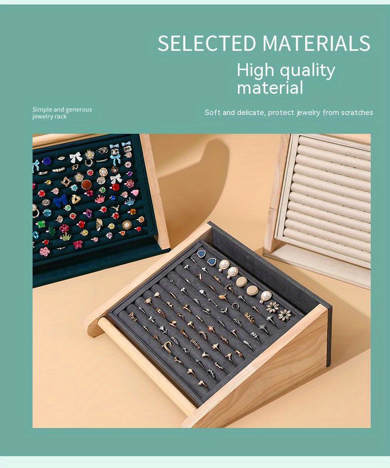 1шт. деревянное резиновое кольцо для украшений, стойка для хранения серег, для подарков, детали 3