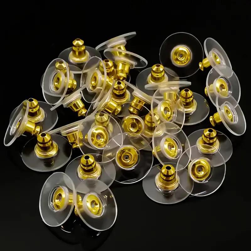 30pcs 3 Colors Anti-slip Silicone Earring Backs With Copper