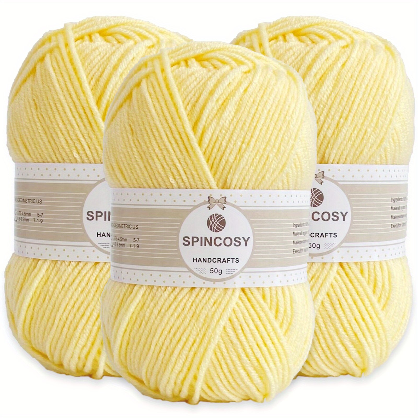 Crochet Yarn 4 Medium Size Yarn 4 Layers 100% Acrylic Soft - Temu