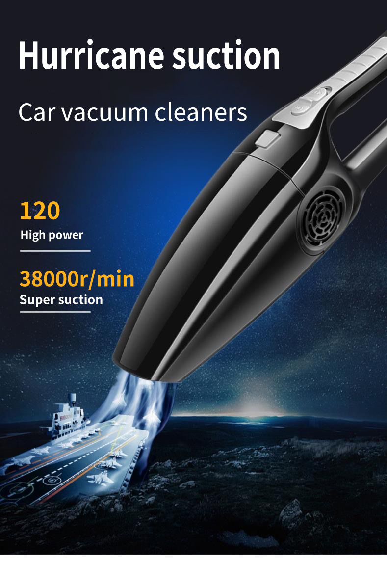 Large Suction Strong Vacuum Cleaner - Portable Dry-Wet Vacuum for Car and Home.