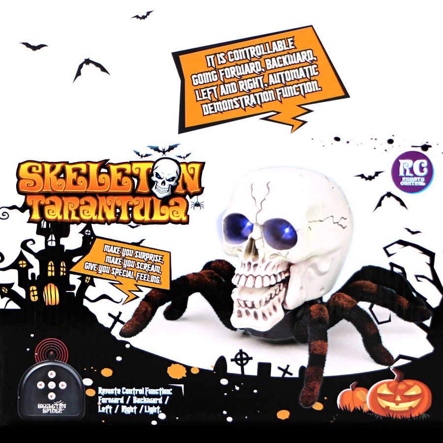 halloween skull spider light infrared shake control four spider skull ghost festival toy details 0