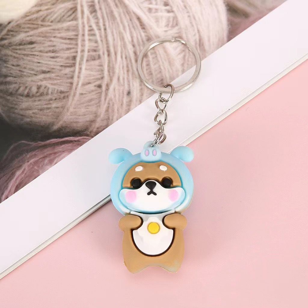 Cartoon Shiba Inu Dog Charm Keychain Cute Keyring Bag, Suitcase Accessory  Phone Pendant Car Ornament - Temu