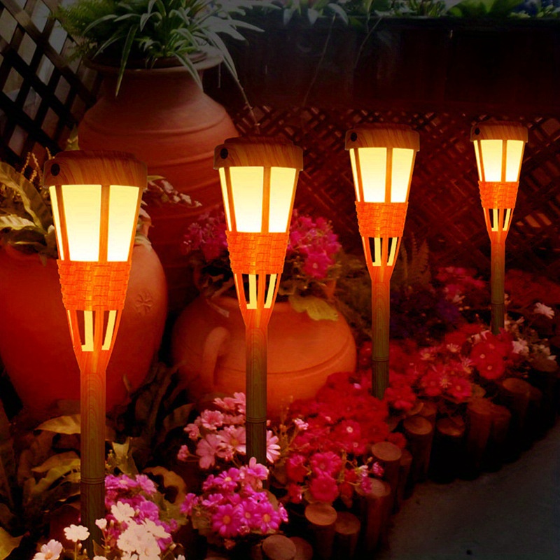 Handmade Bamboo Solar Garden Frame Torch Lamp (RS131) - China Solar Lamp,  Garden Lamp
