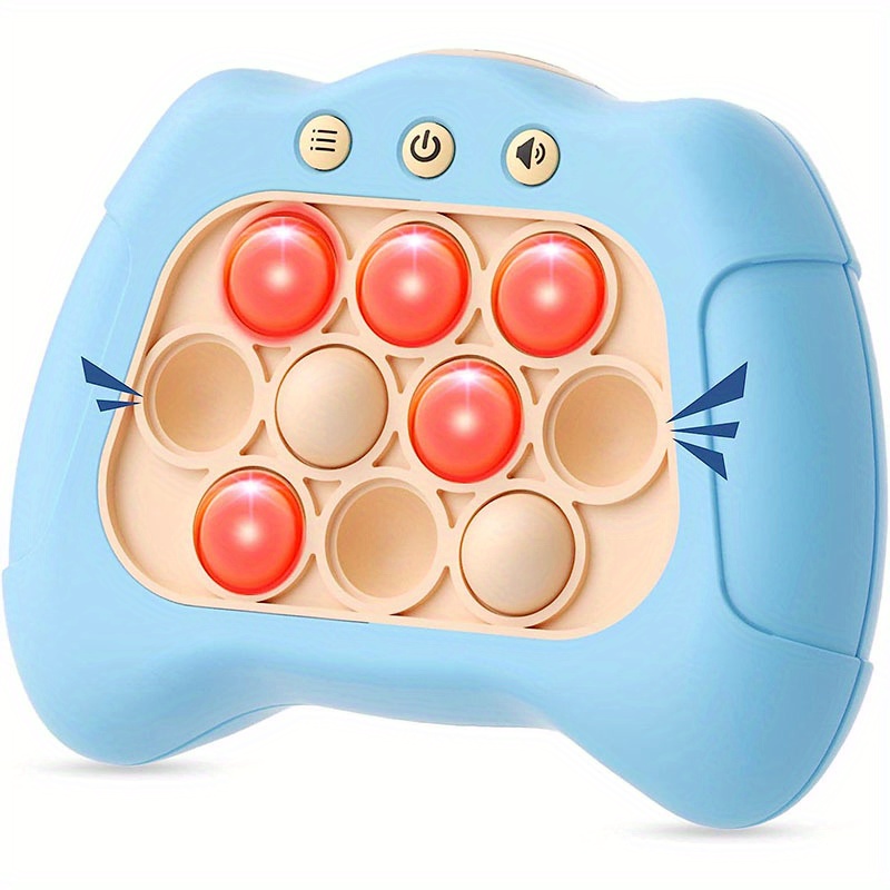  Bubble Game Handheld,Speed Push Game Machine- Quick Push Bubble  Competitive Game Console Series,Fidget Console,Music Whack A Mole Handheld  Game,Have Fun with Friends Family(Blue) : Toys & Games