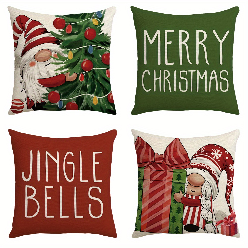 Christmas Pillowcases, Christmas Decorations Christmas Pillows Winter  Holiday Throw Pillows Christmas Farmhouse Sofa Decoration,pillow Inserts  Not Included - Temu