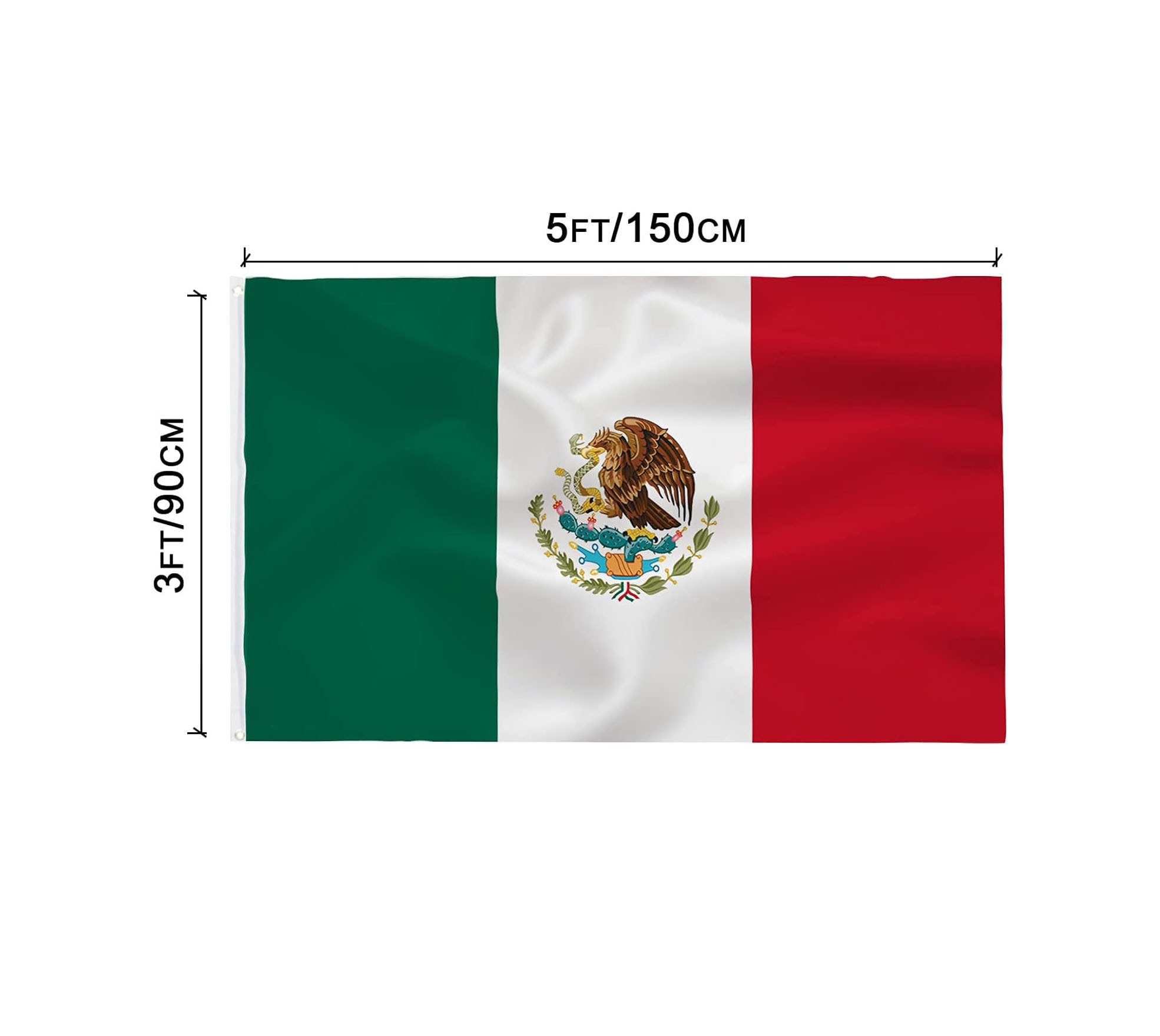 Mexico Flag, Hanging Printed Red White Green Mexican National Flags For  Decoration