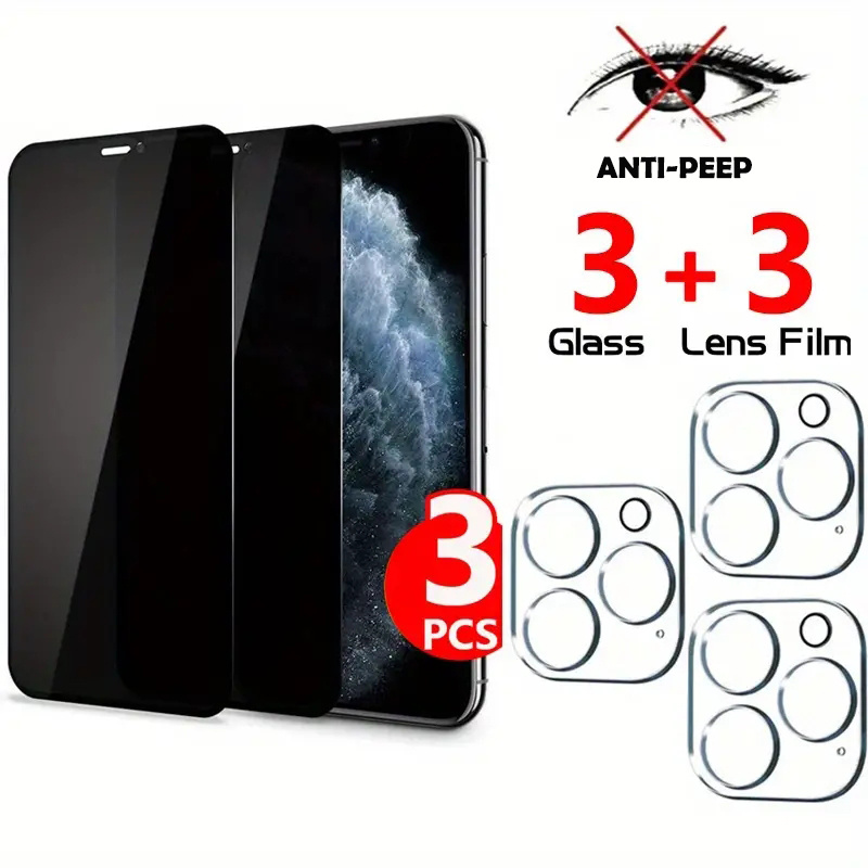 3 PCS Protector de pantalla de vidrio templado para iPhone 12 pro