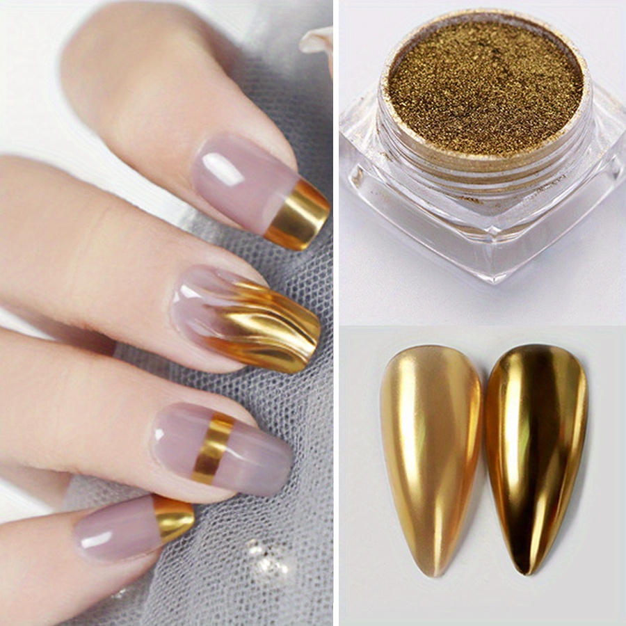  Gold Chrome Nail Powder - Christmas Nails Mirror Effect  Metallic Nail Powder Manicure Pigment, High Gloss Glitter Chrome Nail Art  Dust Nail Powder. : Beauty & Personal Care