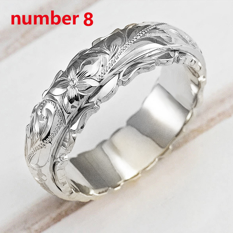 Flower hot sale engraved ring