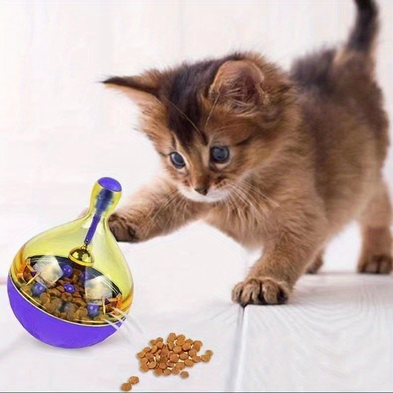 

Cat Leak Food Ball, Small Puzzle Bite Resistant Cat Tumbler Toy, Pet Cat Slow Food Device