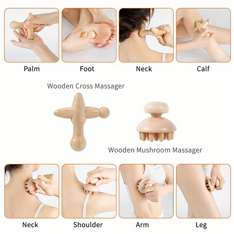 Wooden Massage Kit Wood Therapy Massage Tools Lymphatic - Temu