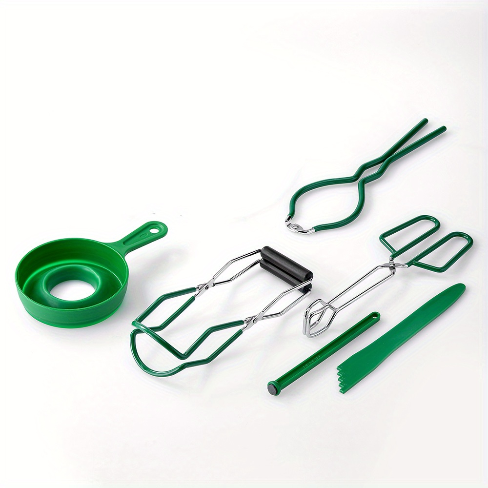 Canning Tools Kit, Including Steamer Rack, Canning Funnel, Jar Lifter,  Wrench, Tongs, Lid Lifter / Bubble Remover Tool, Suitable For Easy Learning  And Making For Household Kitchen Mason Canning (green) - Temu