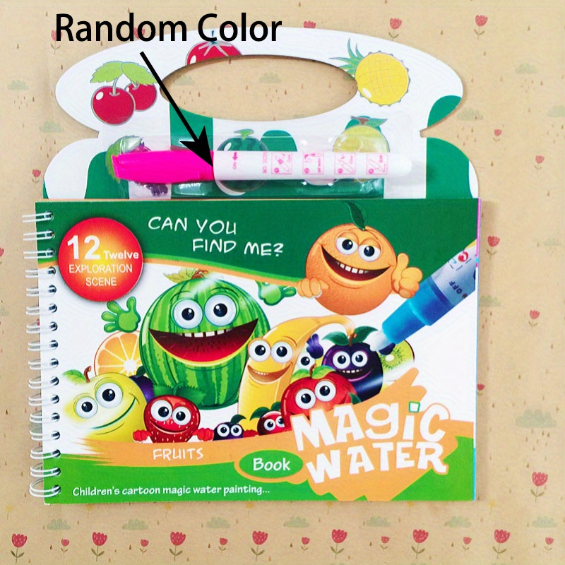 Water Coloring Books For Toddlers Reusable Magic Paint With - Temu