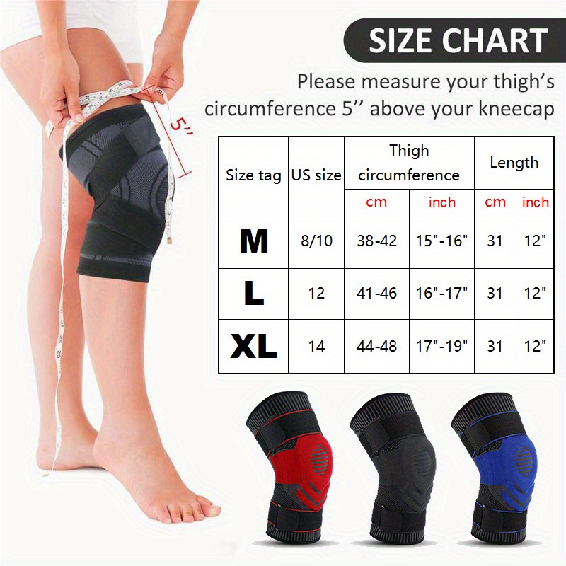 Compression Knee Brace with Patella Gel Pad & Side Stabilizers, Knee S –  Super Plant